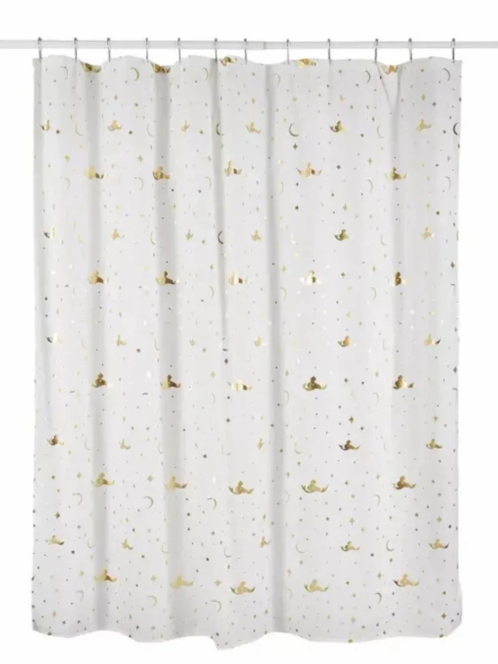 Disney Princess Jasmine shower curtain white & gold fabric